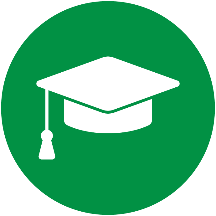 Ícone quepe de formatura.