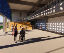 Imagem do térreo da escola.