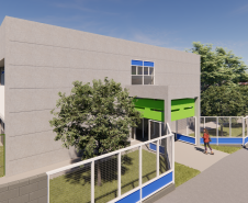 Imagem da entrada da escola.